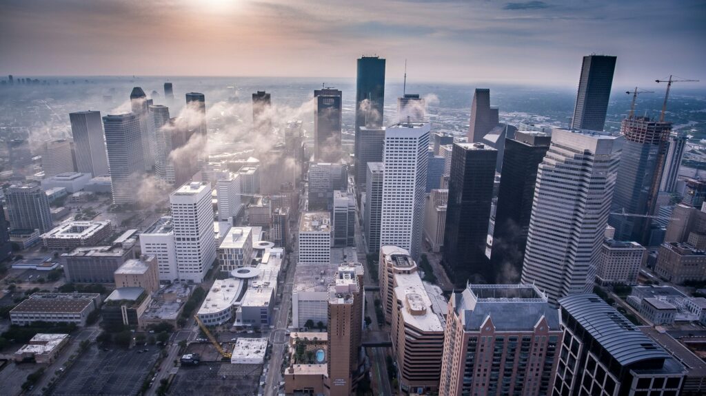 Skyscrapers in a city