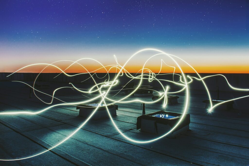 Energy being transmitted