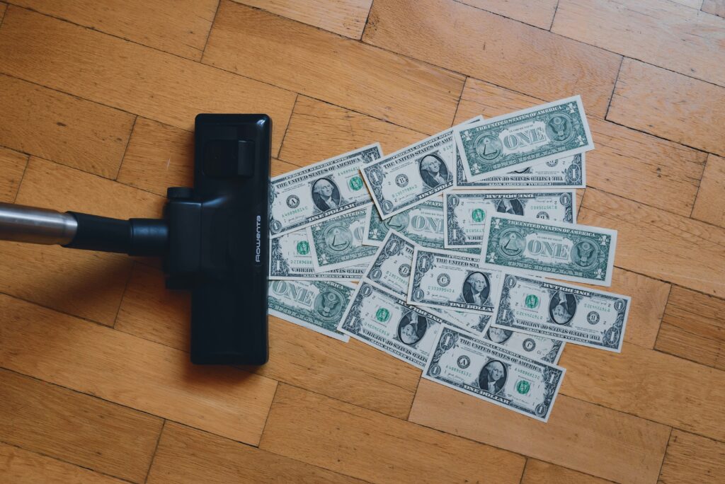 Sucking money up