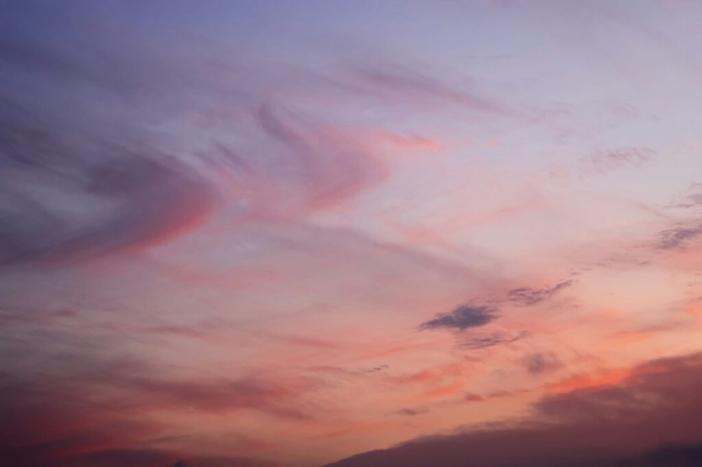The sky during sunset